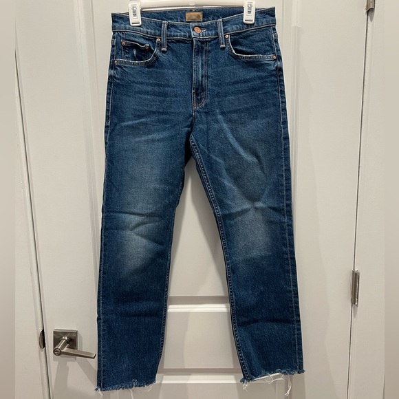 MOTHER The Mid Rise Rider Ankle Fray Jean - Picture 1 of 9
